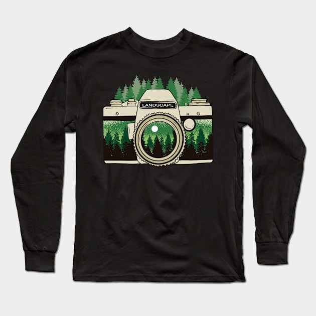 Landscape Camera Long Sleeve T-Shirt by Imaginariux